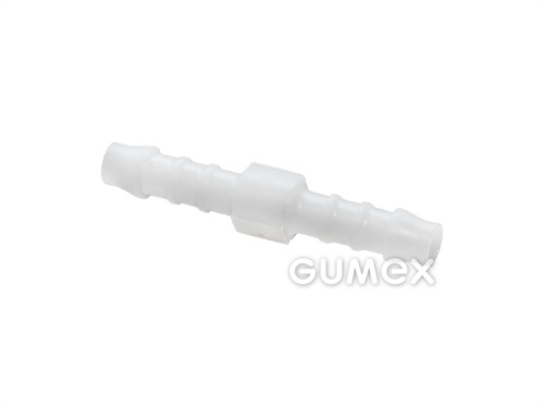 Spojka přímá NORMAPLAST GS, 4mm, 10bar, POM (acetal kopolymer), 0/+80°C, bílá